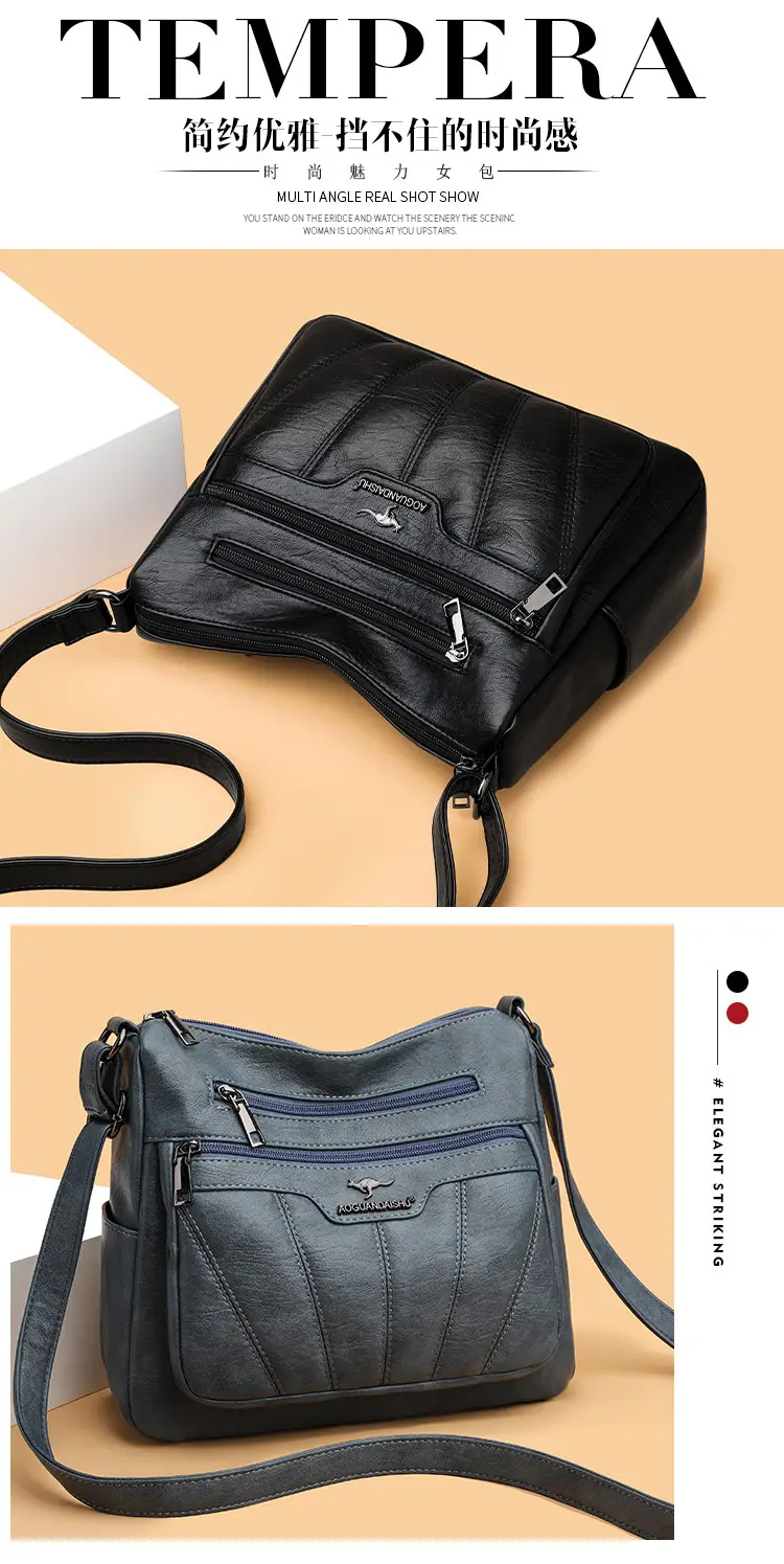 Black Embroidered Shoulder Crossbody Bag for Women 2025 — feature 13