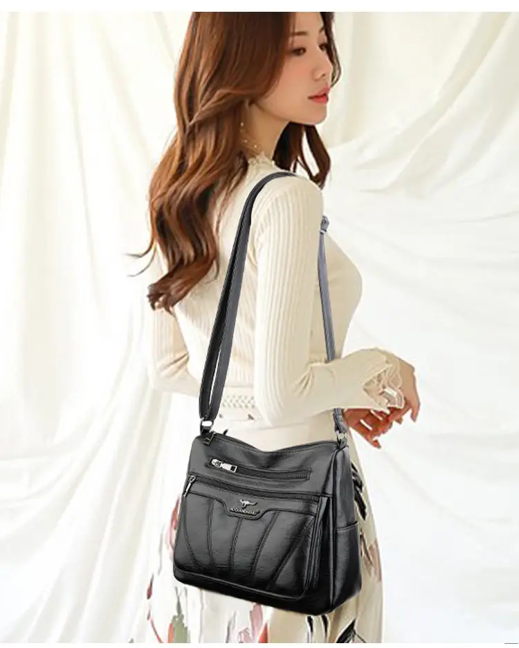 Black Embroidered Shoulder Crossbody Bag for Women 2025 — feature 15