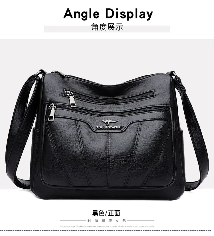 Black Embroidered Shoulder Crossbody Bag for Women 2025 — feature 20