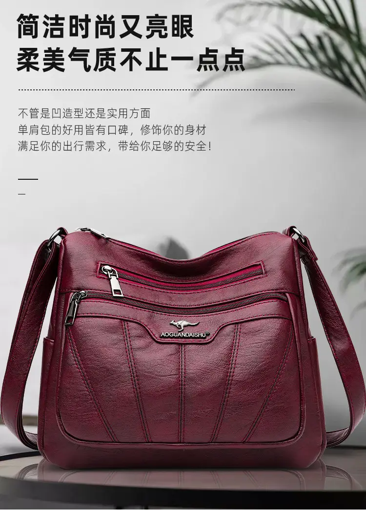 Black Embroidered Shoulder Crossbody Bag for Women 2025 — feature 7