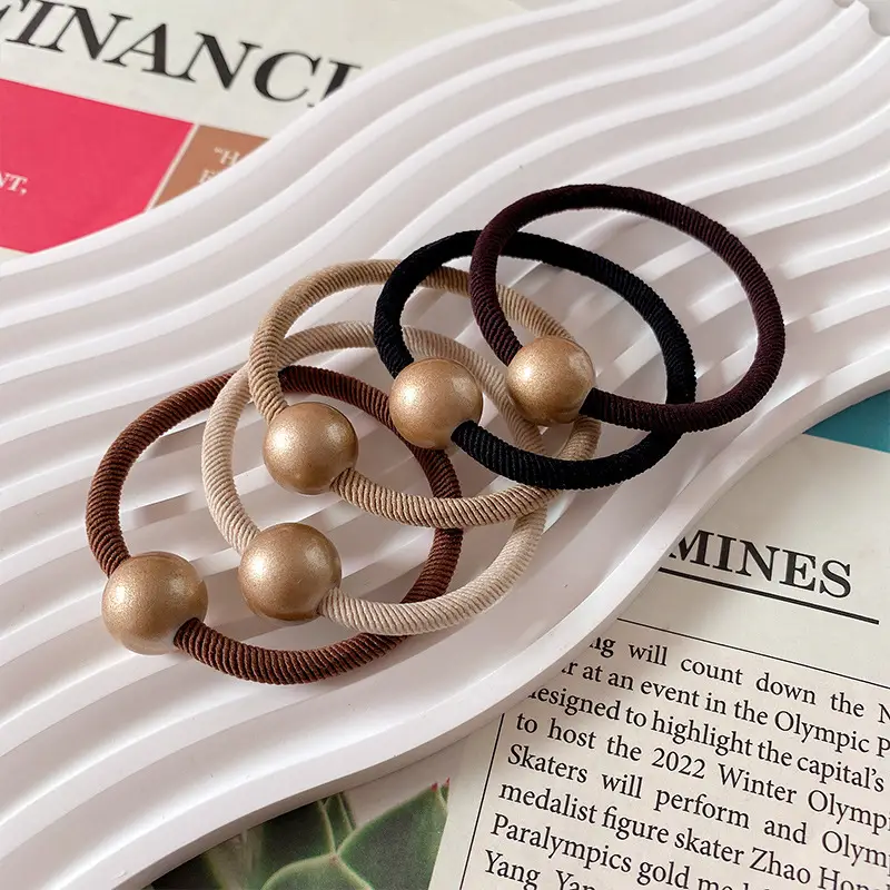 Elegant Gold Square Hair Rope Bands for Women - Image 5