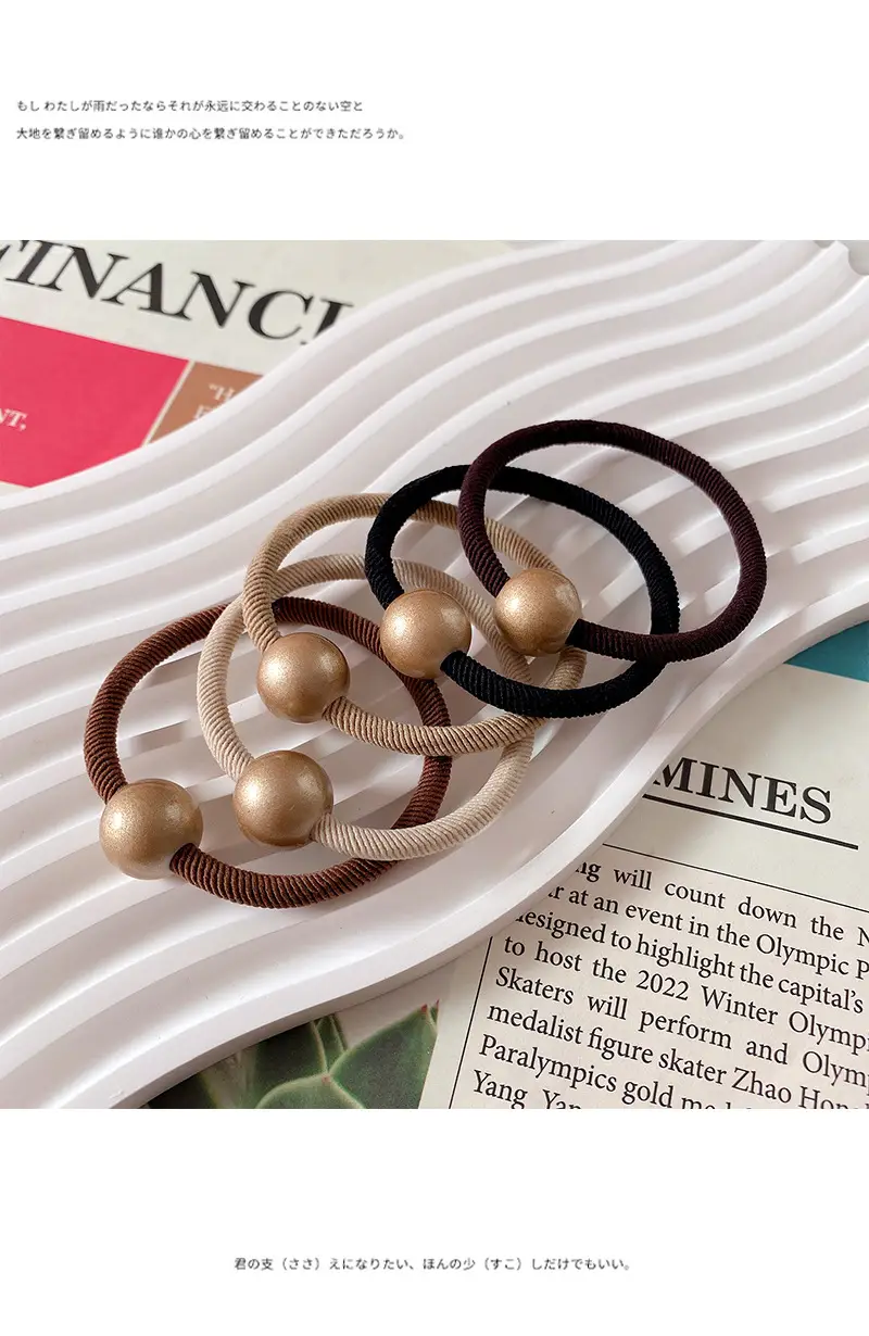 Elegant Gold Square Hair Rope Bands for Women — feature 29