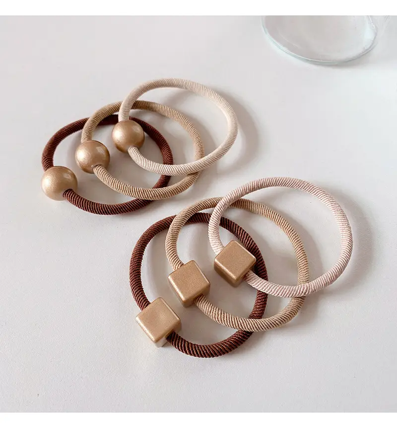Elegant Gold Square Hair Rope Bands for Women — feature 31
