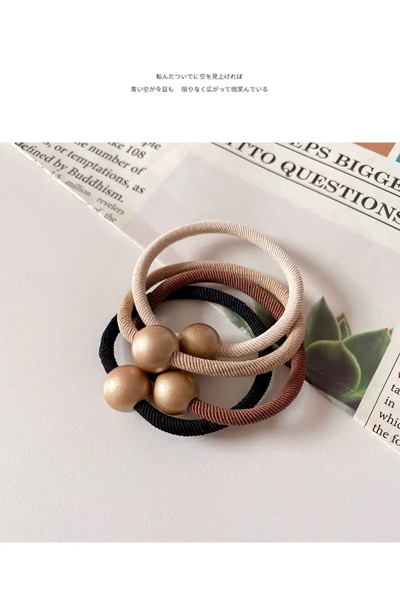 Elegant Gold Square Hair Rope Bands for Women — feature 32