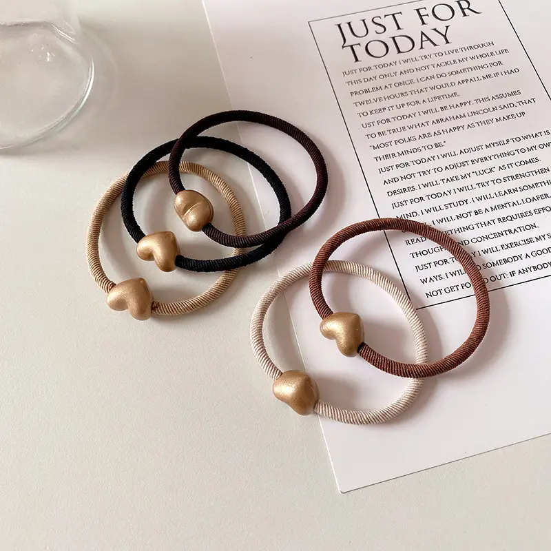 Elegant Gold Square Hair Rope Bands for Women - Image 3