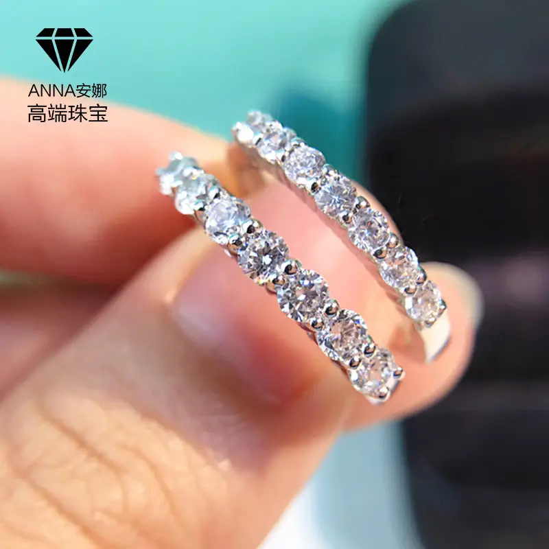 Platinum Diamond Row Ring for Women - Image 6
