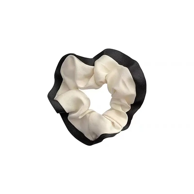 Chanel Style Hair Ring Black White Large Intestinal Hair Accessory - Image 7