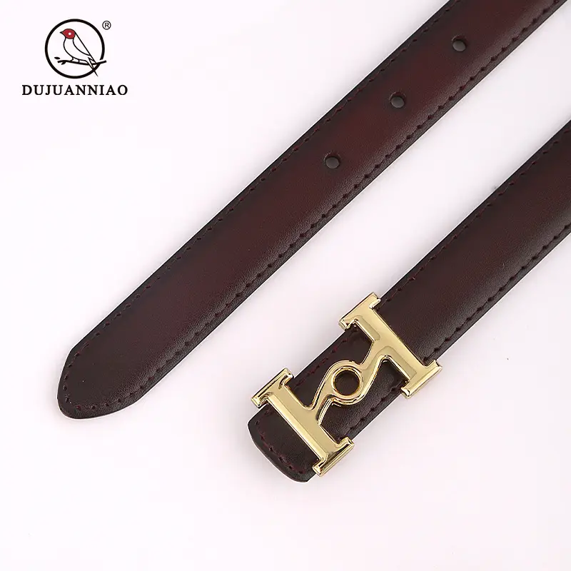 New Leather Belt Women's Retro Joker Brown Teal - Image 23