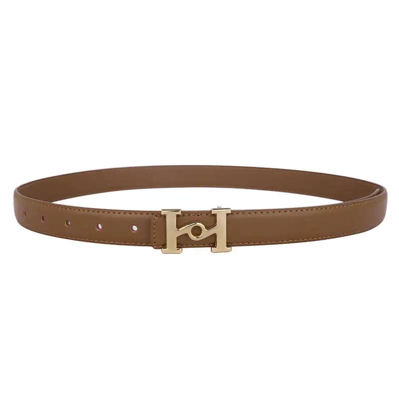 New Leather Belt Women's Retro Joker Brown Teal - Image 24