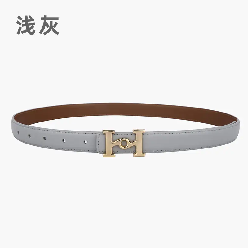 New Leather Belt Women's Retro Joker Brown Teal - Image 10