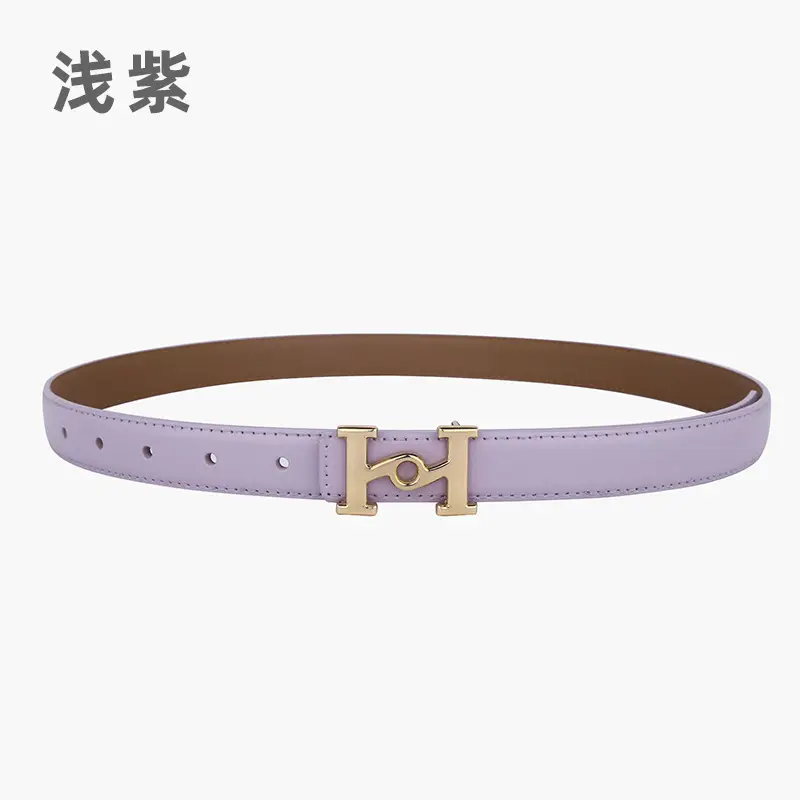 New Leather Belt Women's Retro Joker Brown Teal - Image 14
