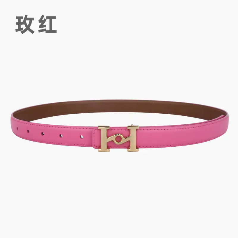 New Leather Belt Women's Retro Joker Brown Teal - Image 15