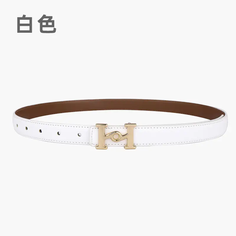 New Leather Belt Women's Retro Joker Brown Teal - Image 17