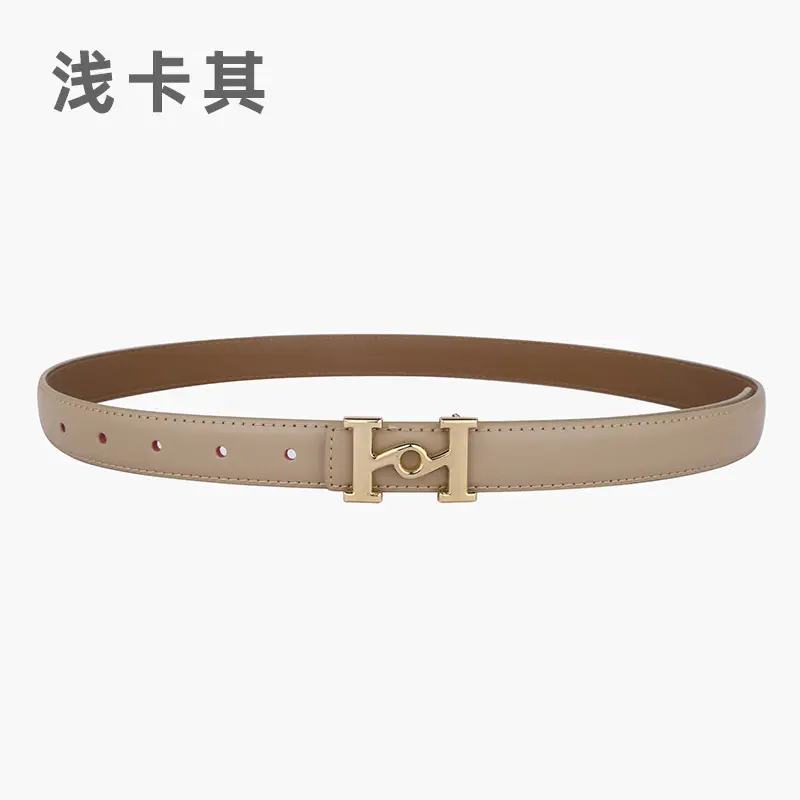 New Leather Belt Women's Retro Joker Brown Teal - Image 5