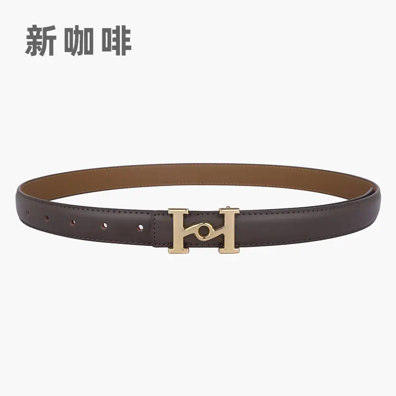 New Leather Belt Women's Retro Joker Brown Teal - Image 7