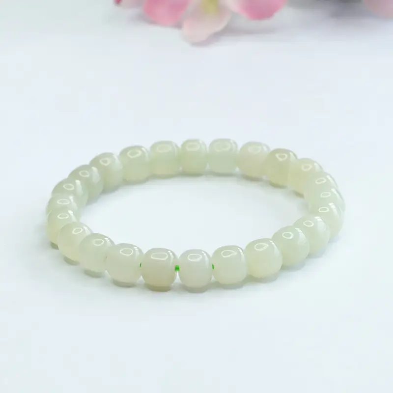 Clear Green Hetian Jade Bracelet for Men Women - Image 3