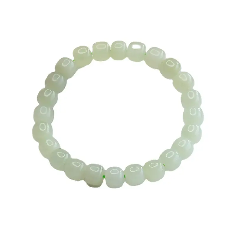 Clear Green Hetian Jade Bracelet for Men Women - Image 6