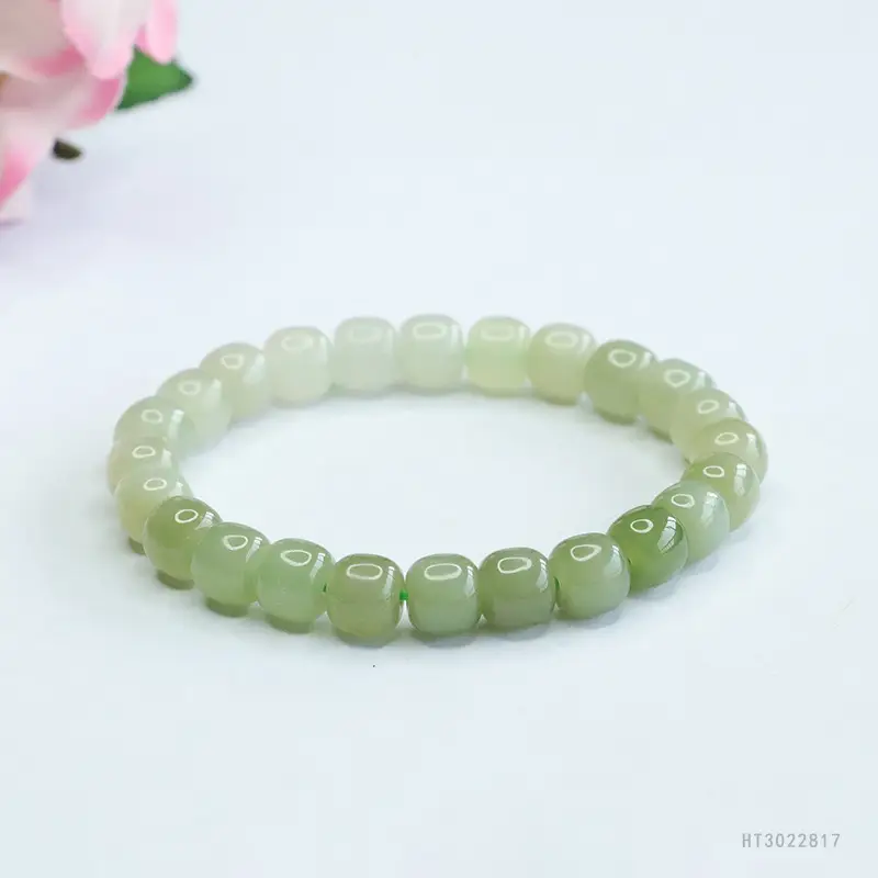 Guan Yu Jade Bracelet Clear Water Gradient Color - Image 3