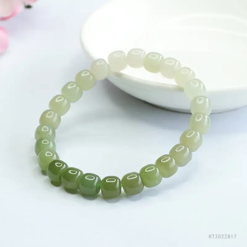 Guan Yu Jade Bracelet Clear Water Gradient Color - Image 5