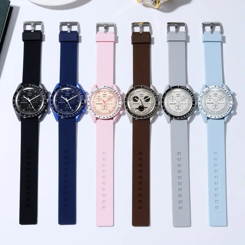 Pink Silicone Student Watch with Chronograph Function — feature 14