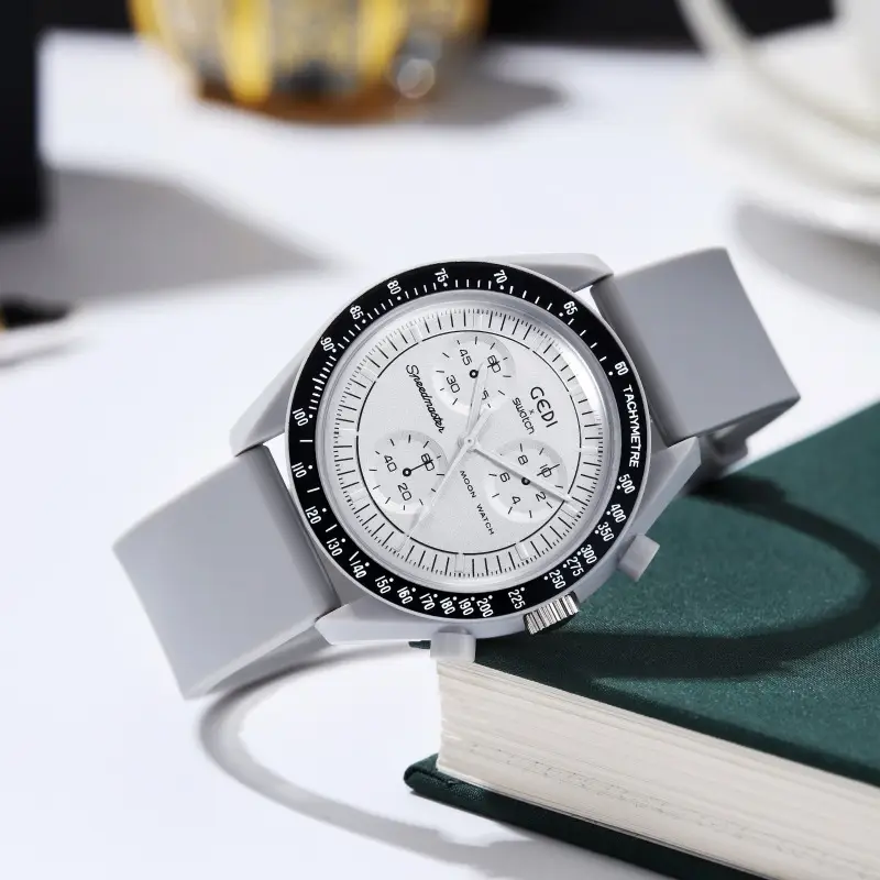 Pink Silicone Student Watch with Chronograph Function — feature 5