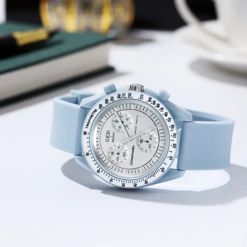 Pink Silicone Student Watch with Chronograph Function — feature 6
