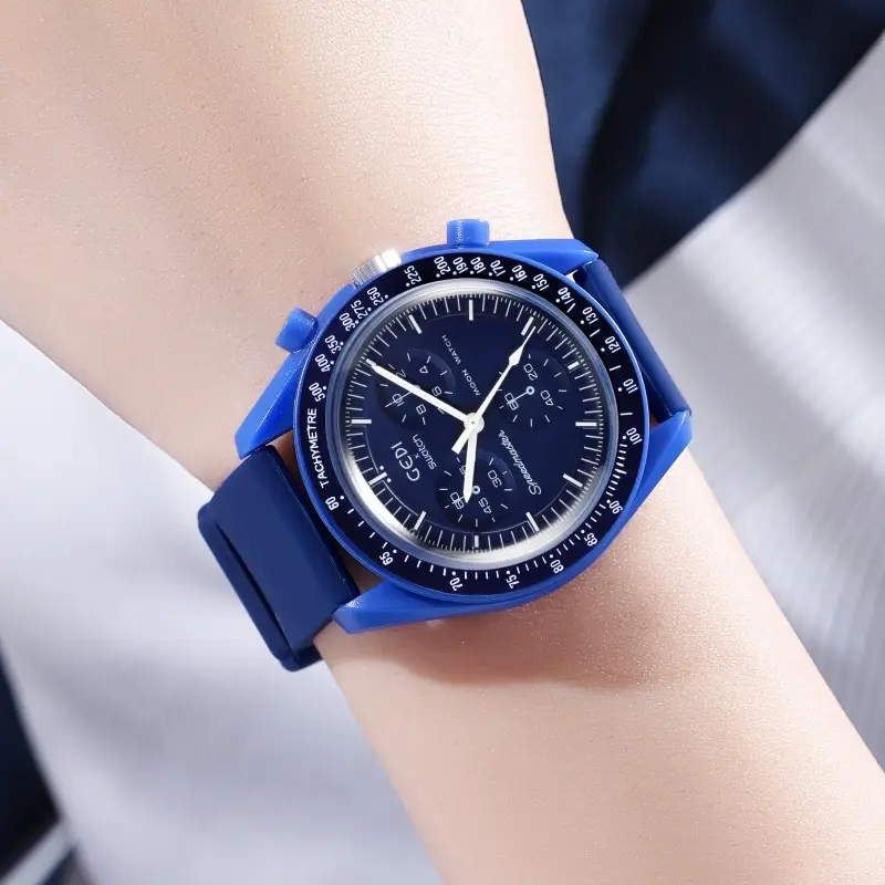 Pink Silicone Student Watch with Chronograph Function — feature 8