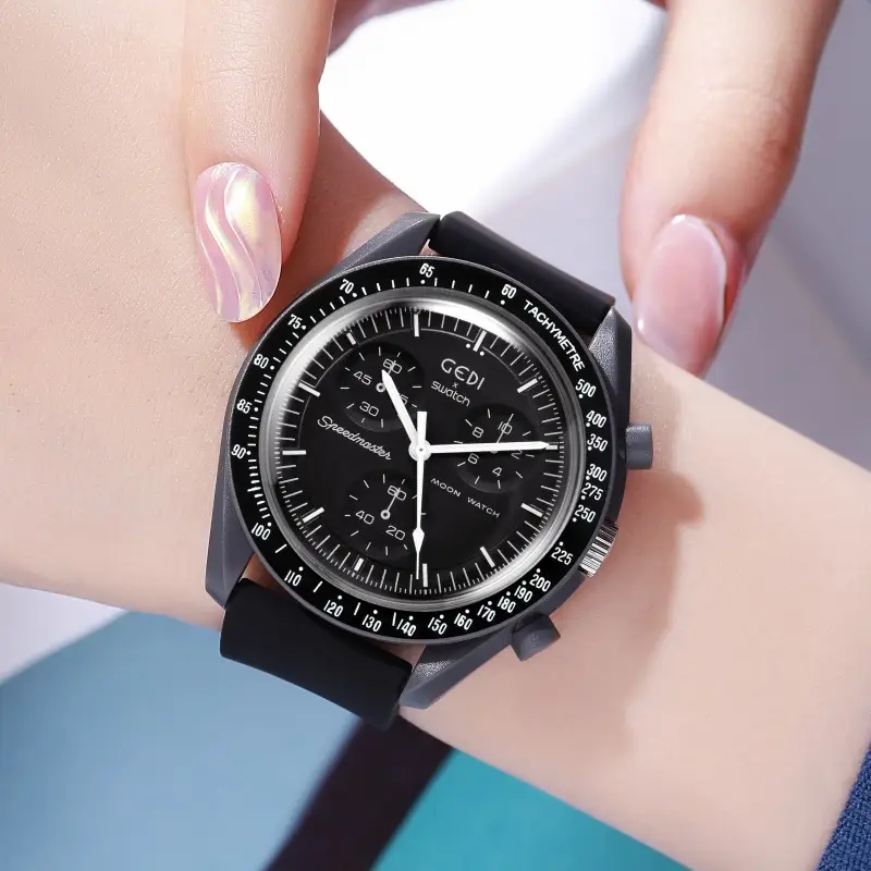 Pink Silicone Student Watch with Chronograph Function — feature 9