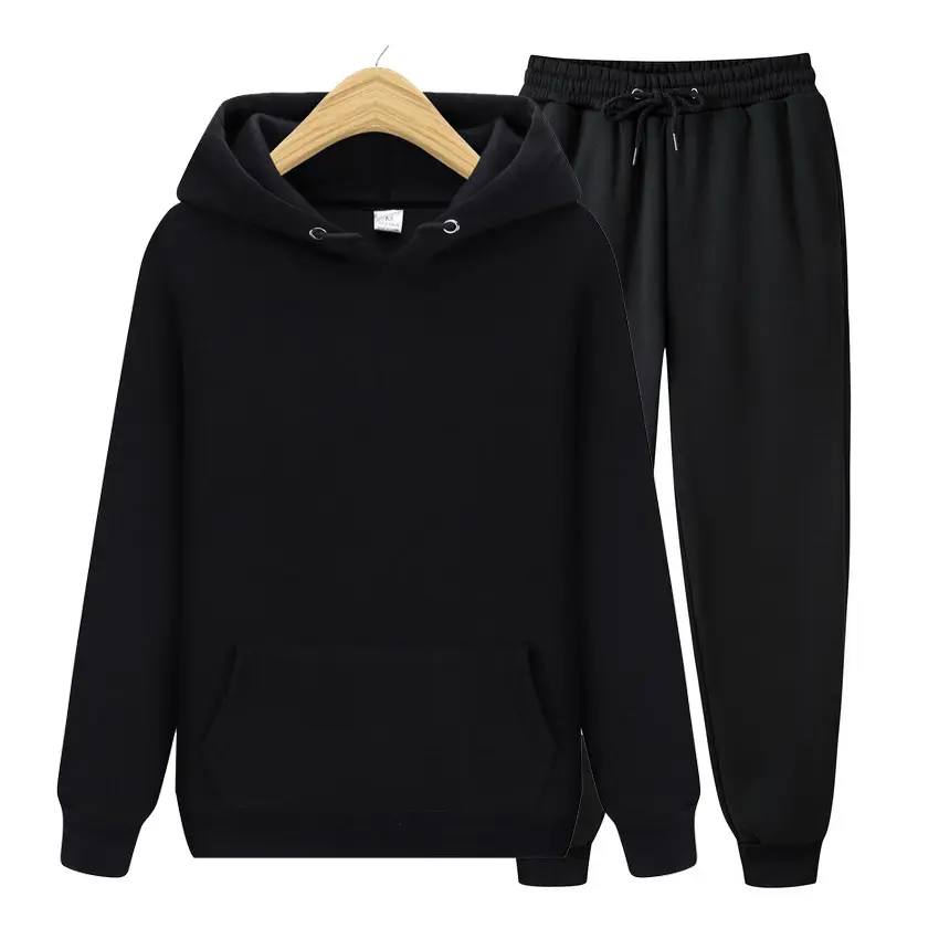 2026 New Solid Color Cross-Border Pullover Sweatshirt Sports Suit Fashion Fleece Men's Hoodie — feature 13