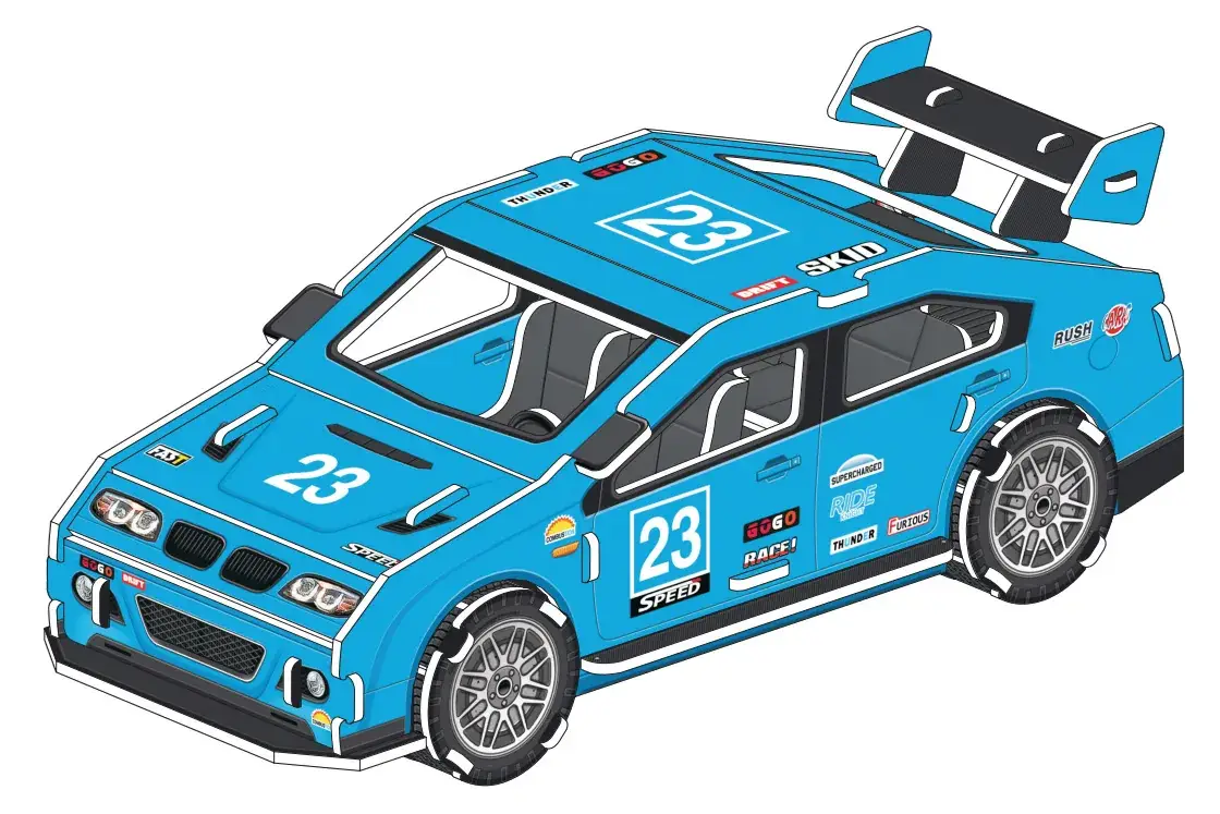 230 blue car medium 14*21