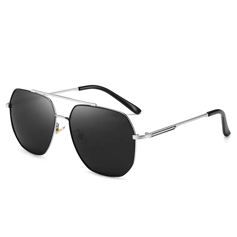 Men Metallic Polarized Driving Sunglasses UV Resistant Black - Image 9