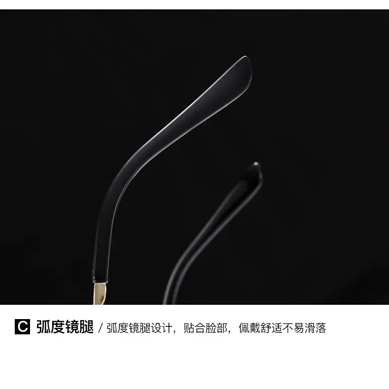 Men Metallic Polarized Driving Sunglasses UV Resistant Black — feature 12