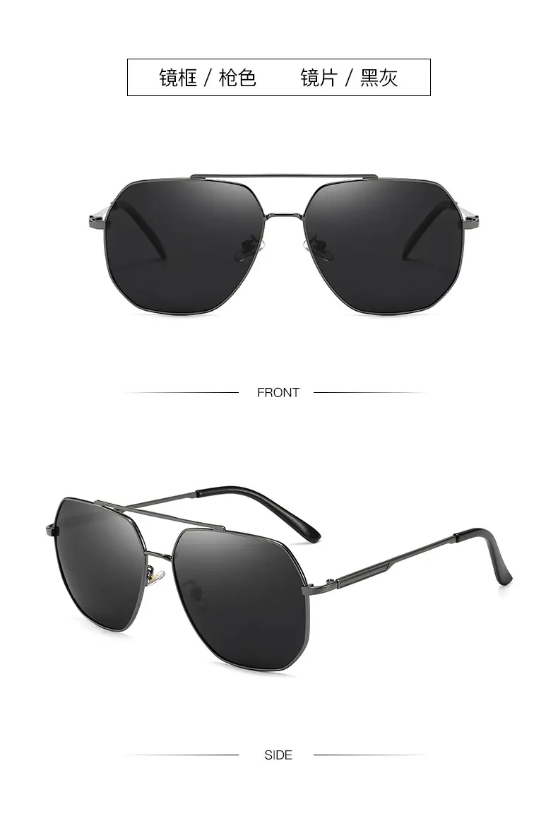 Men Metallic Polarized Driving Sunglasses UV Resistant Black — feature 16