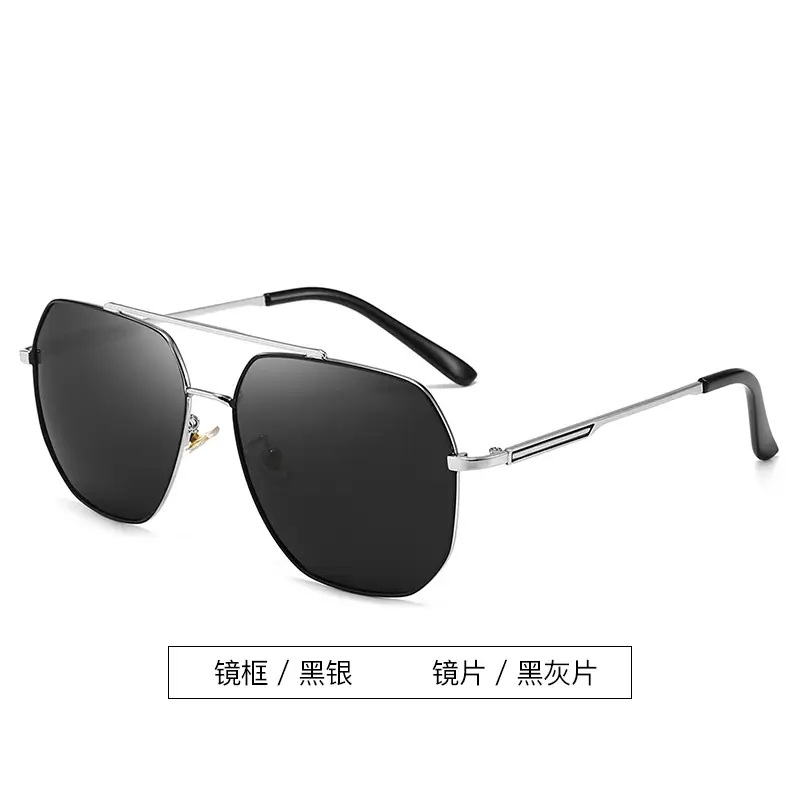 Men Metallic Polarized Driving Sunglasses UV Resistant Black - Image 3