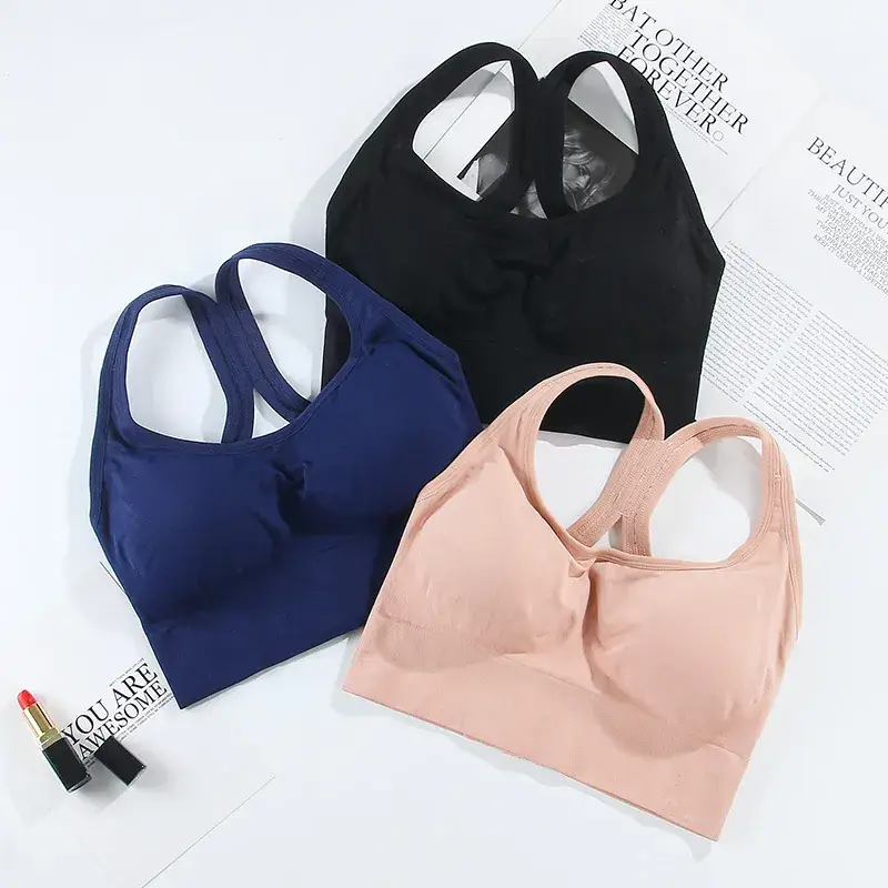 Adjustable Shockproof Sports Bra with Rear Buckle Hollow Back - Image 4