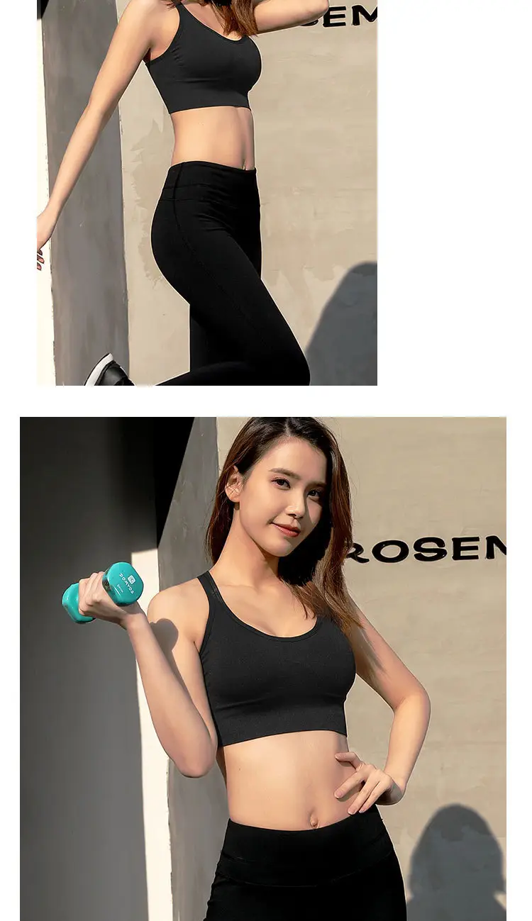 Adjustable Shockproof Sports Bra with Rear Buckle Hollow Back — feature 13