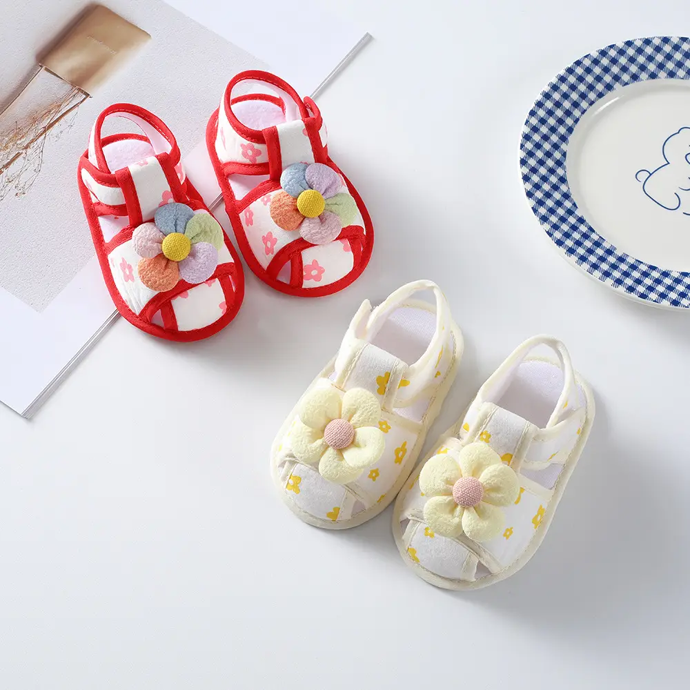 Pink Floral Baby Sandals for Girls 3-6Y