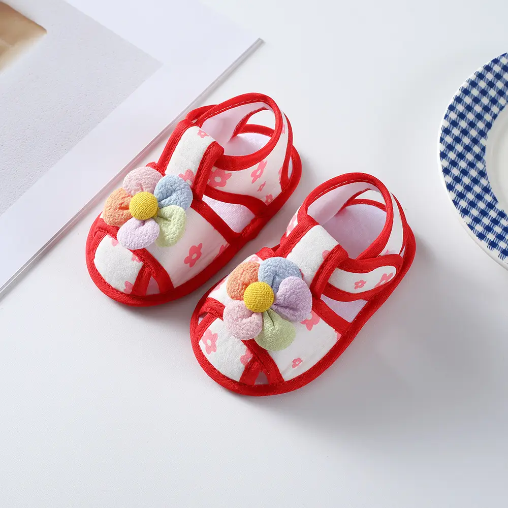 Pink Floral Baby Sandals for Girls 3-6Y