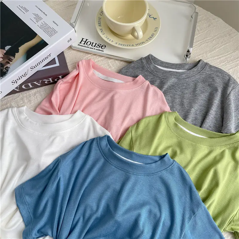 Pink Round Neck T-Shirt for Boys Summer Wear