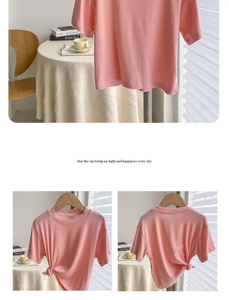 Pink Round Neck T-Shirt for Boys Summer Wear — feature 12