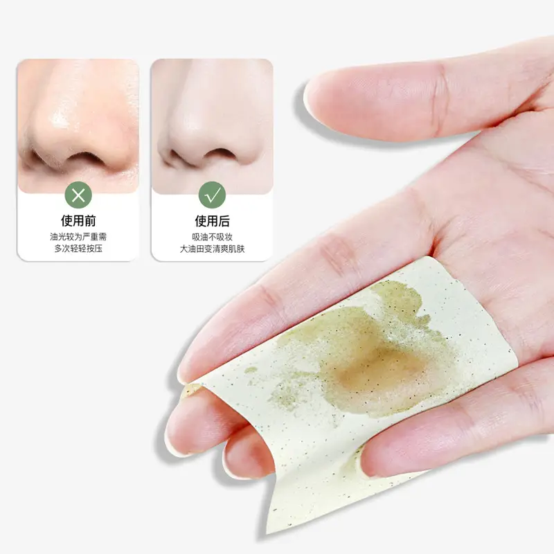 Green Facial Oil Absorbing Sheets 100 Pcs
