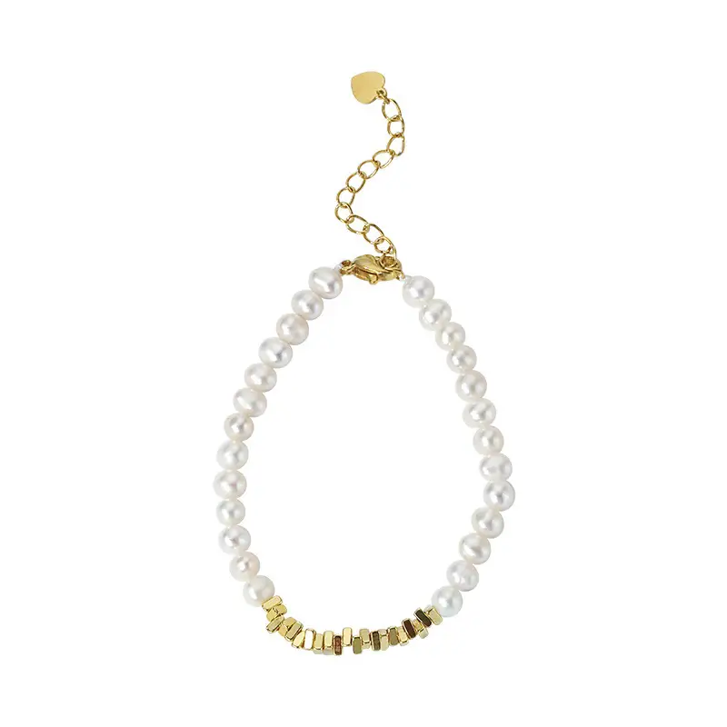 Broken Silver Pearl Bracelet for Girls Wholesale - Image 6