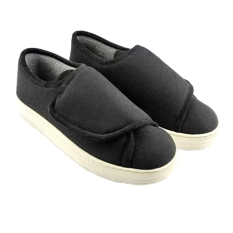 Non-Slip Walking Shoes for Elderly and Pregnant Women, Lightweight Soft-Soled Home Shoes for Men and Women, Adjustable Velcro Flat Shoes, Cold-Resistant - Image 5