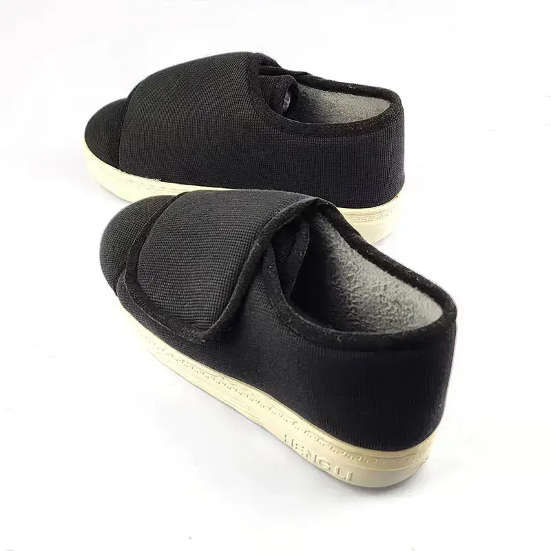 Non-Slip Walking Shoes for Elderly and Pregnant Women, Lightweight Soft-Soled Home Shoes for Men and Women, Adjustable Velcro Flat Shoes, Cold-Resistant — feature 2