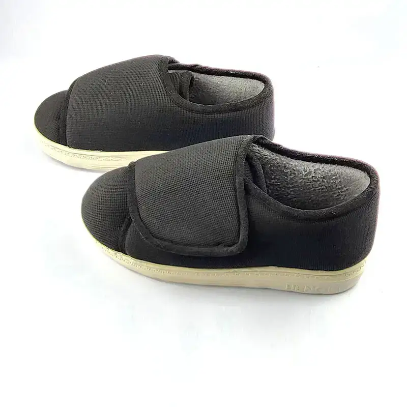 Non-Slip Walking Shoes for Elderly and Pregnant Women, Lightweight Soft-Soled Home Shoes for Men and Women, Adjustable Velcro Flat Shoes, Cold-Resistant — feature 3
