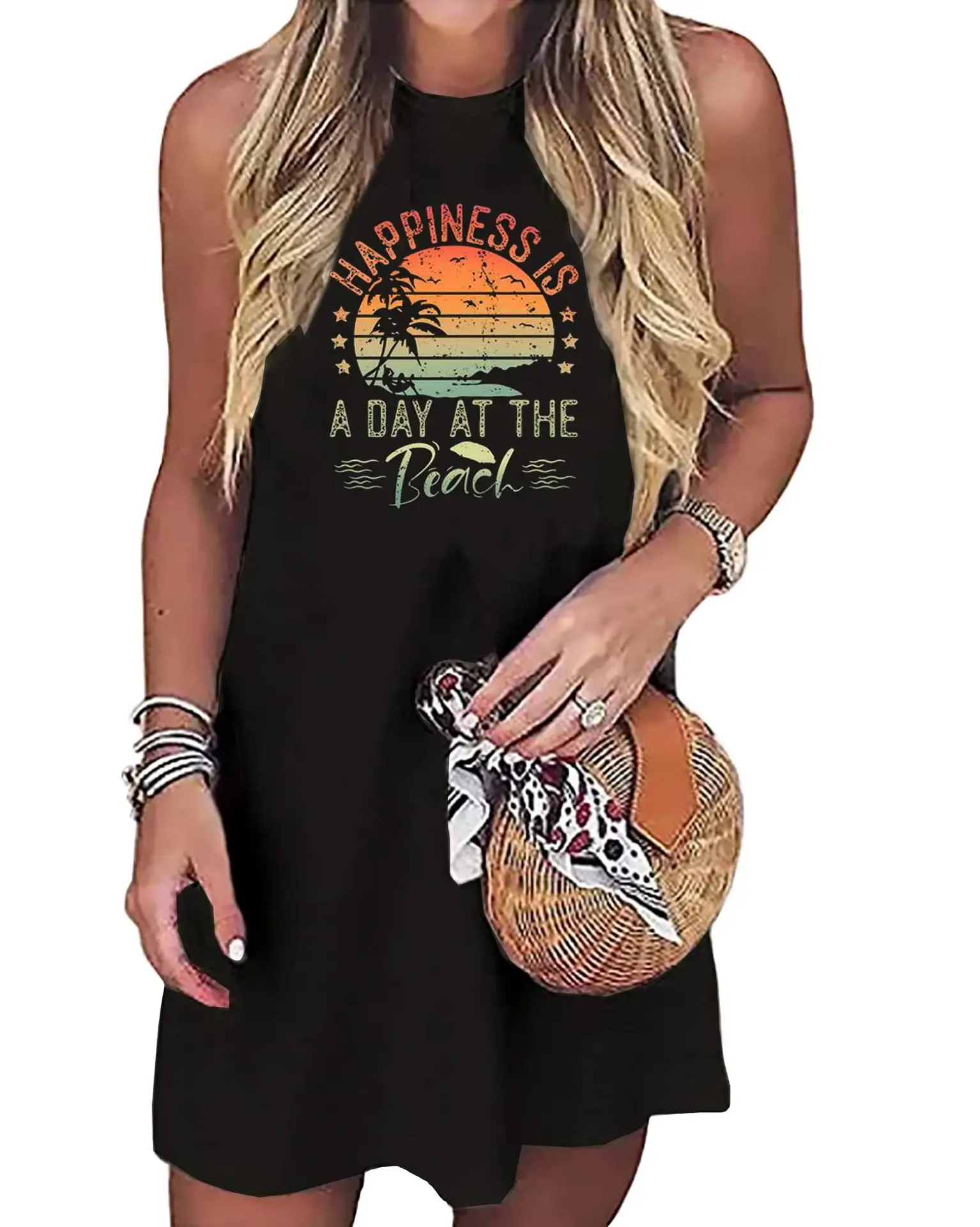 Women Sleeveless Beach Wrap Vest with American Flag Design — feature 13