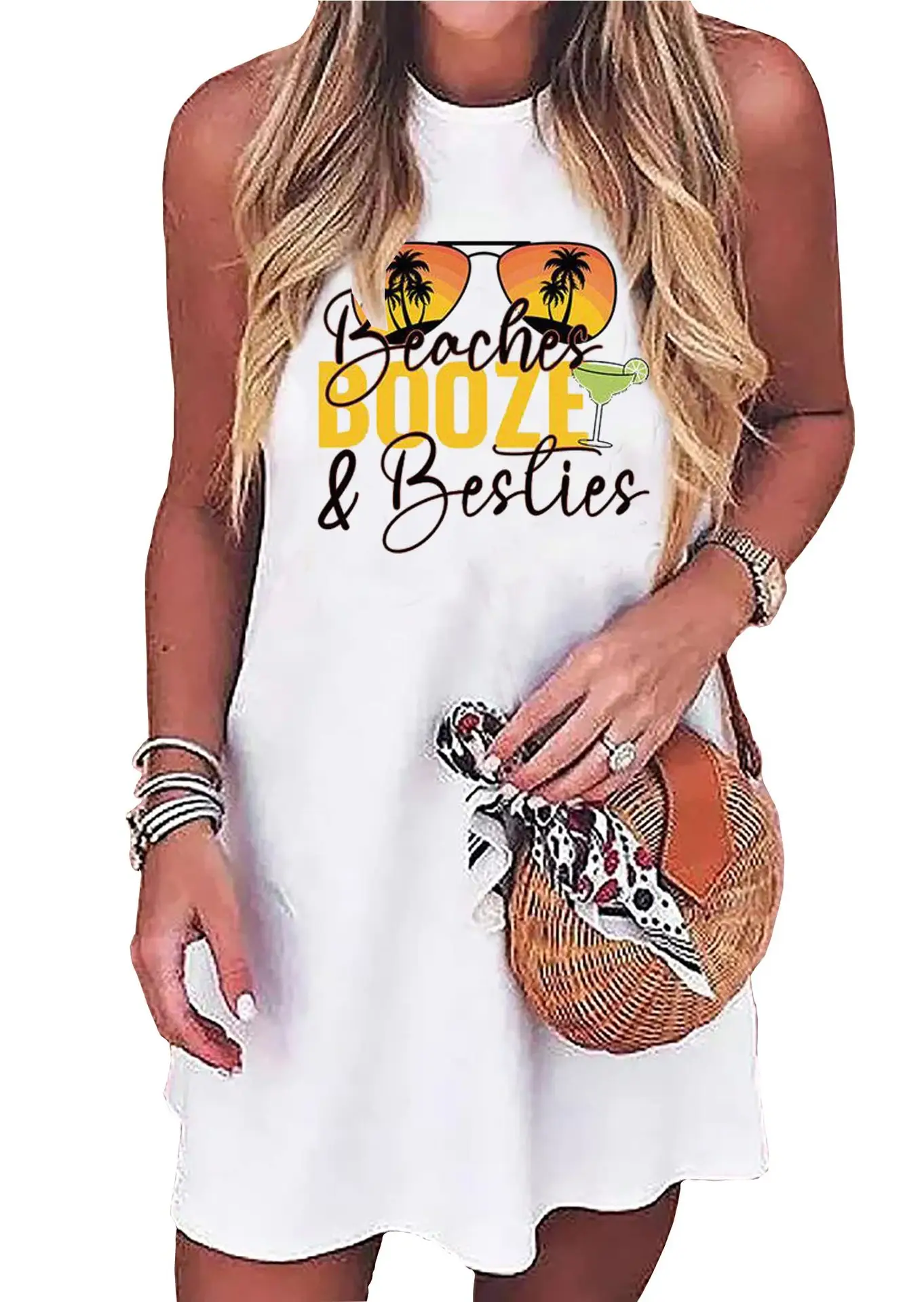 Women Sleeveless Beach Wrap Vest with American Flag Design — feature 18