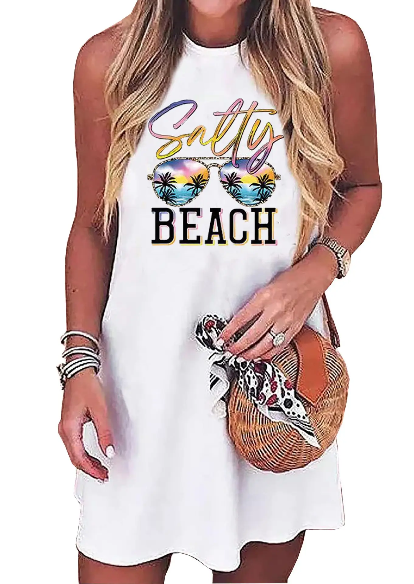 Women Sleeveless Beach Wrap Vest with American Flag Design — feature 19