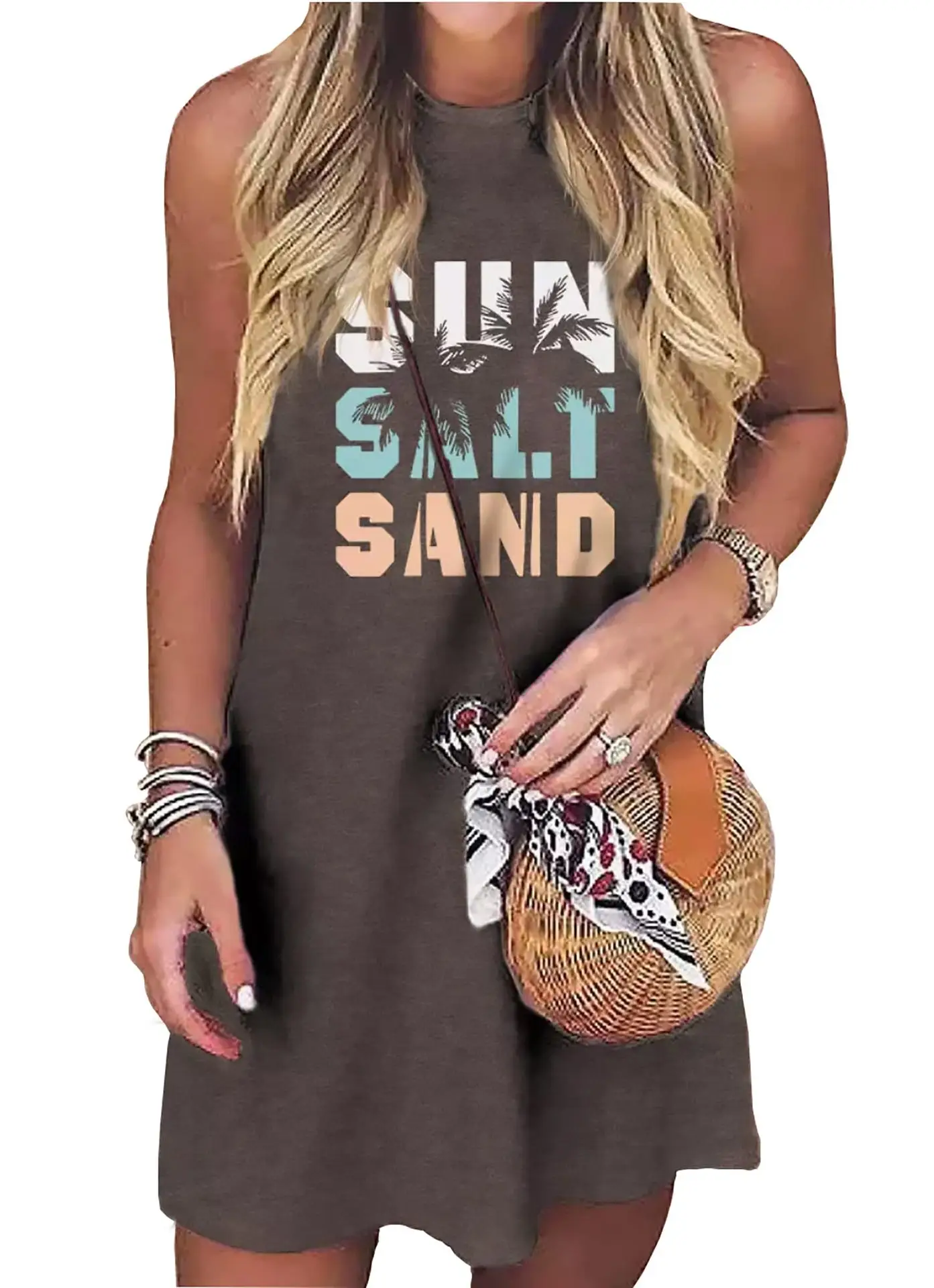 Women Sleeveless Beach Wrap Vest with American Flag Design — feature 22