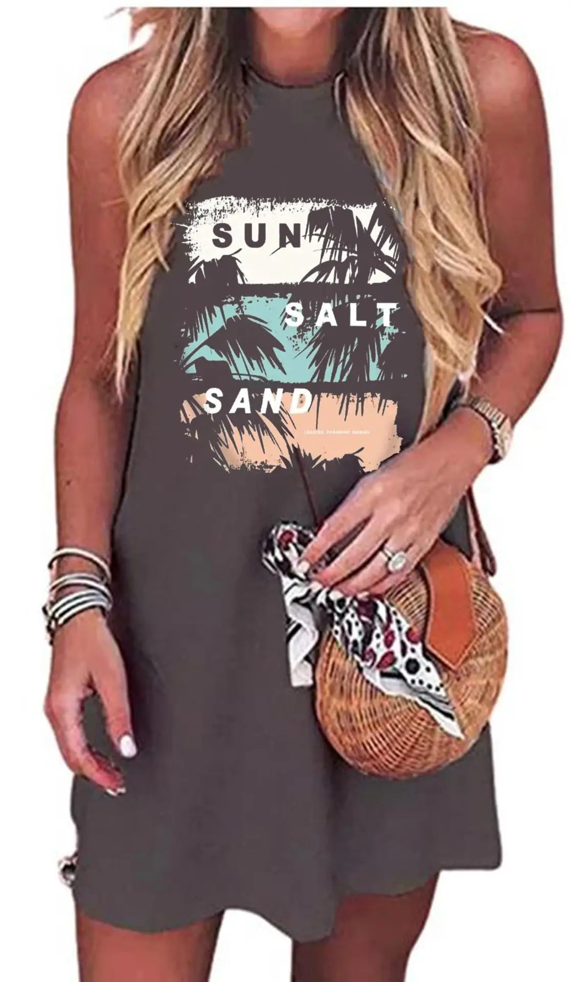 Women Sleeveless Beach Wrap Vest with American Flag Design - Image 10